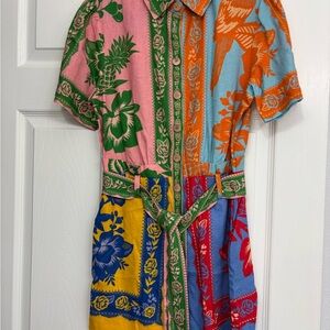 FARM Rio Multicolor Tropical Print Romper